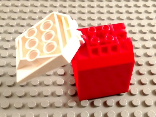 Lego red cargo container with - cargo,