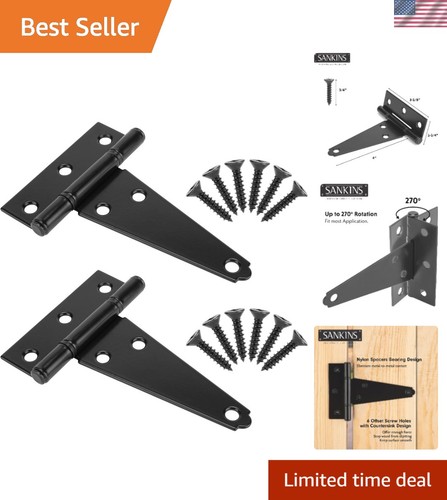 Black strap hinges inch - hinges,