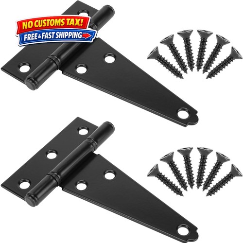 Black strap hinges inch - t-strap,